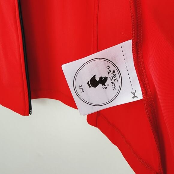 NEW Save The Duck Red Recyclable Hoodie Zip Up Lightweight Jacket - Picture 6 of 12